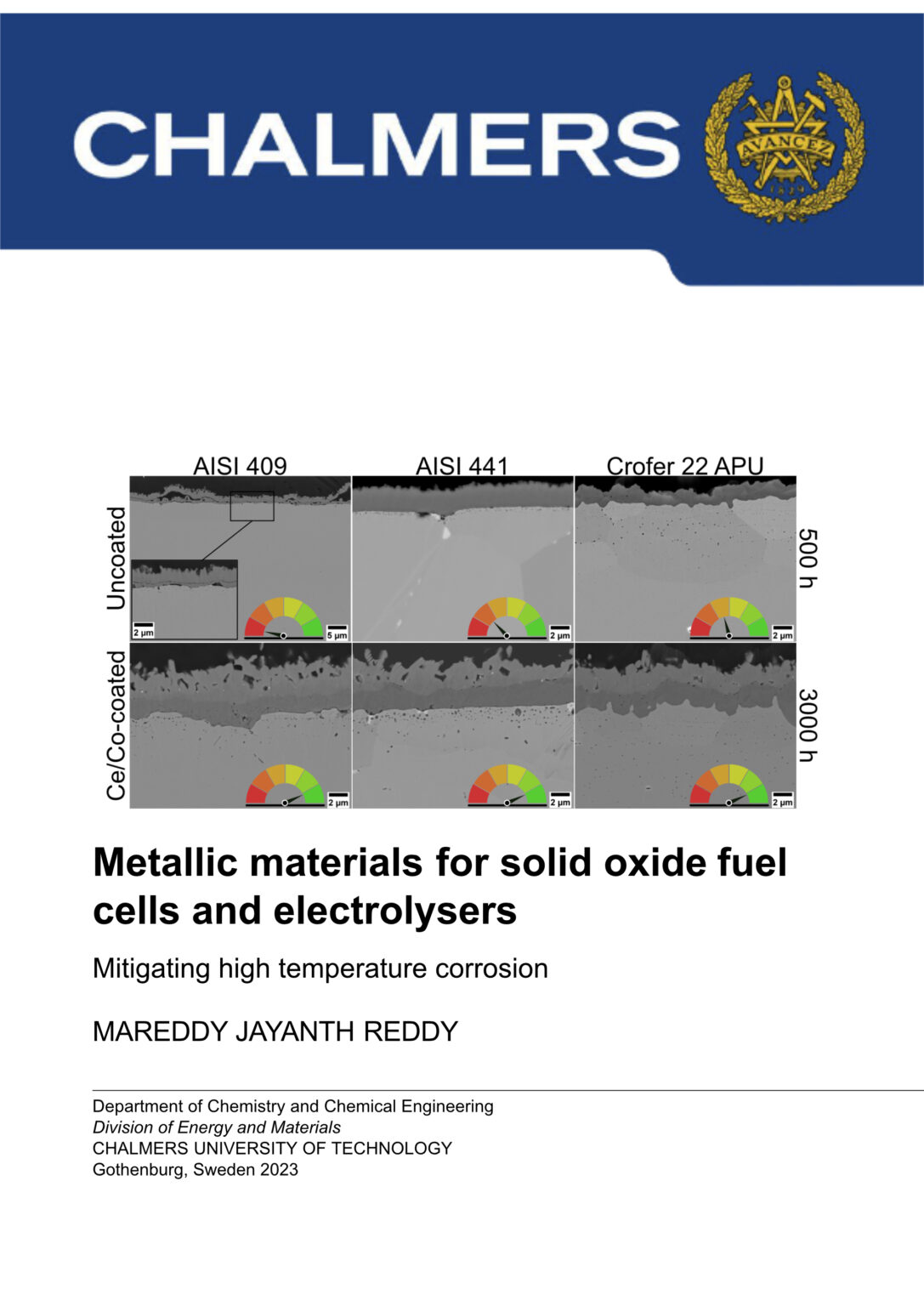 Ph. D. Dissertation Metallic materials for solid oxide fuel cells and
